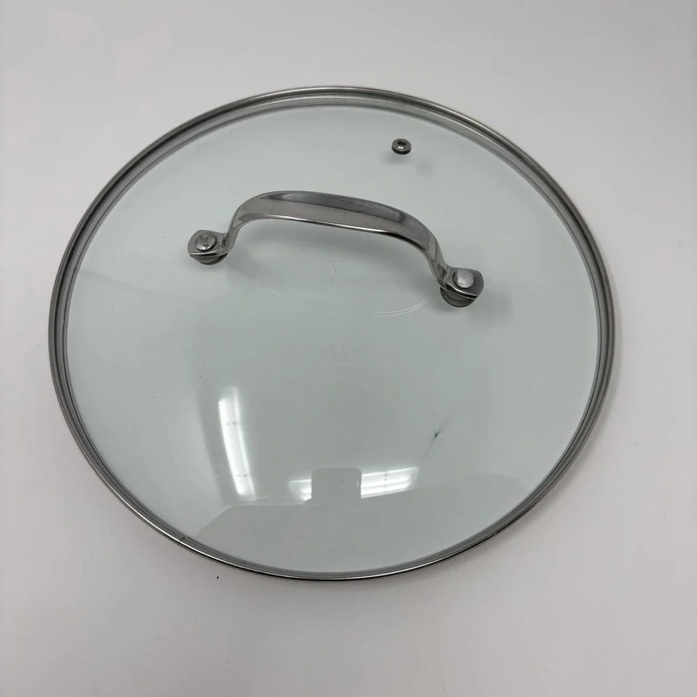 T-Fal 10 Inch Nonstick Fry Pan with Glass Lid Black Aluminum Skillet Thermo-Spot